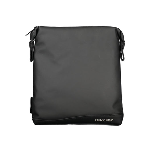 Calvin Klein Elegant Black Shoulder Bag with Contrast Details - ClickThatClicks 