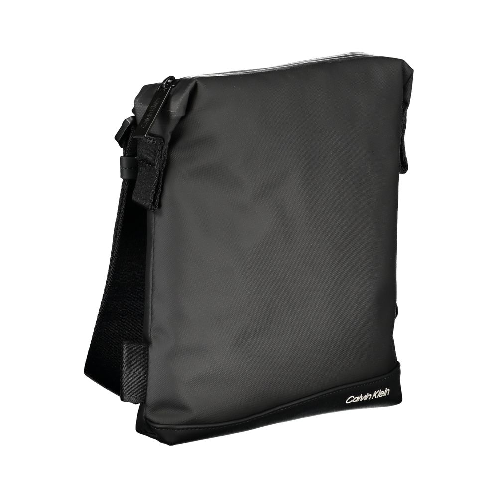 Calvin Klein Elegant Black Shoulder Bag with Contrast Details - ClickThatClicks 