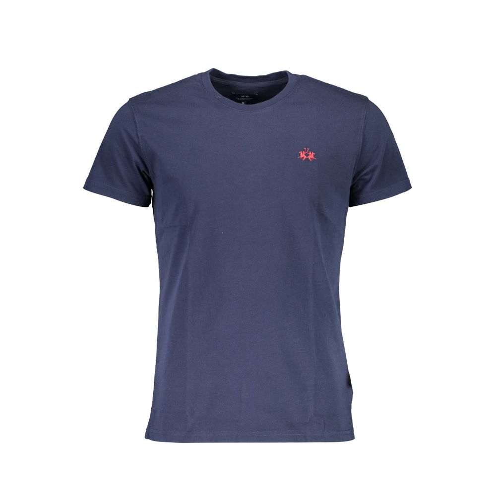 La Martina Blue Cotton Men T-Shirt - ClickThatClicks 