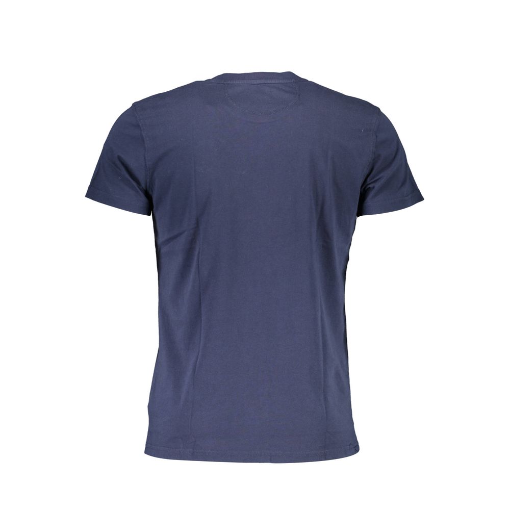 La Martina Blue Cotton Men T-Shirt - ClickThatClicks 