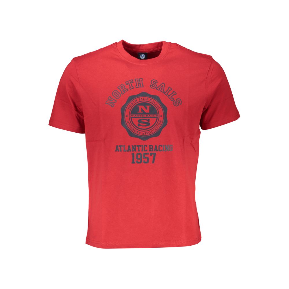 North Sails Red Cotton Men T-Shirt - ClickThatClicks 