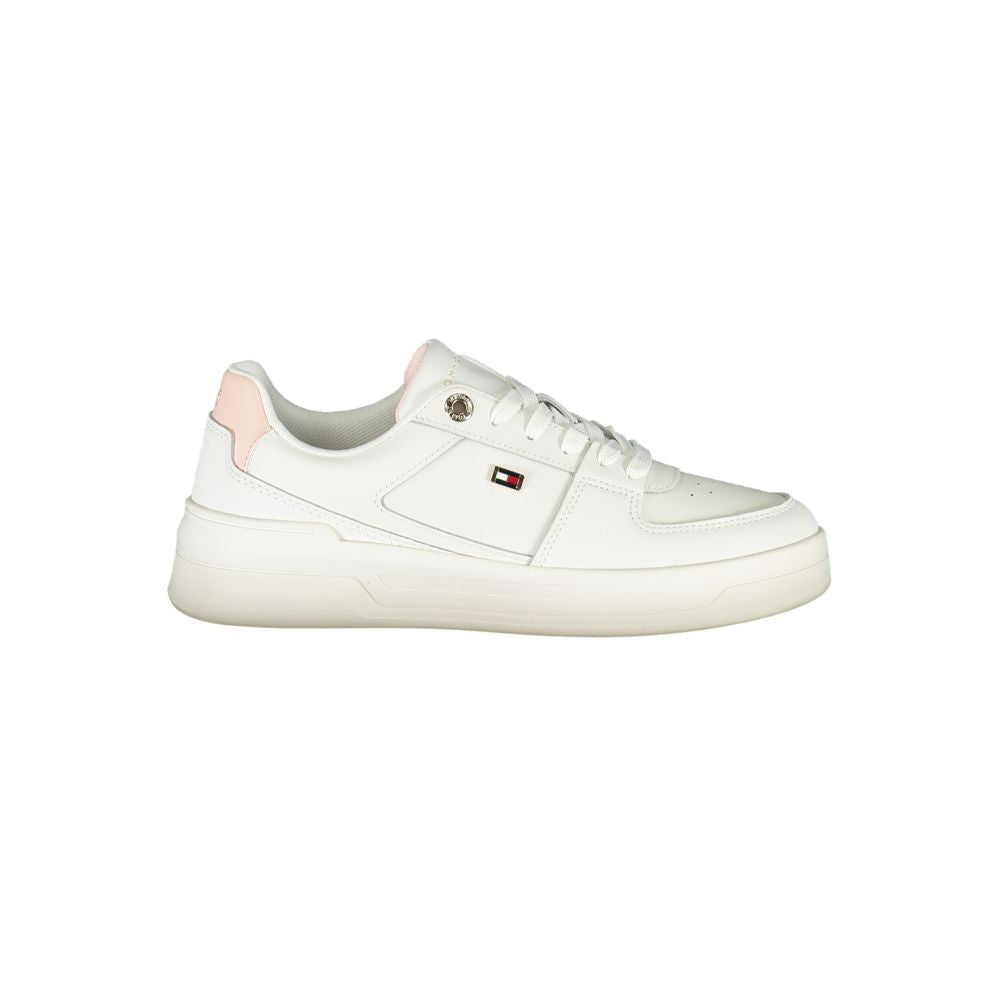 Tommy Hilfiger White Leather Women Sneaker - ClickThatClicks 
