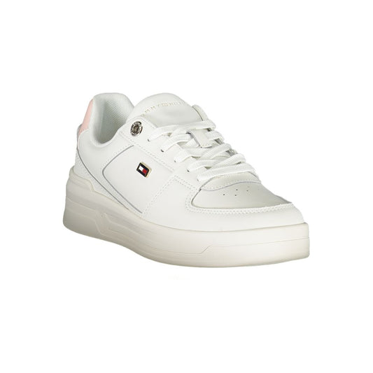 Tommy Hilfiger White Leather Women Sneaker - ClickThatClicks 