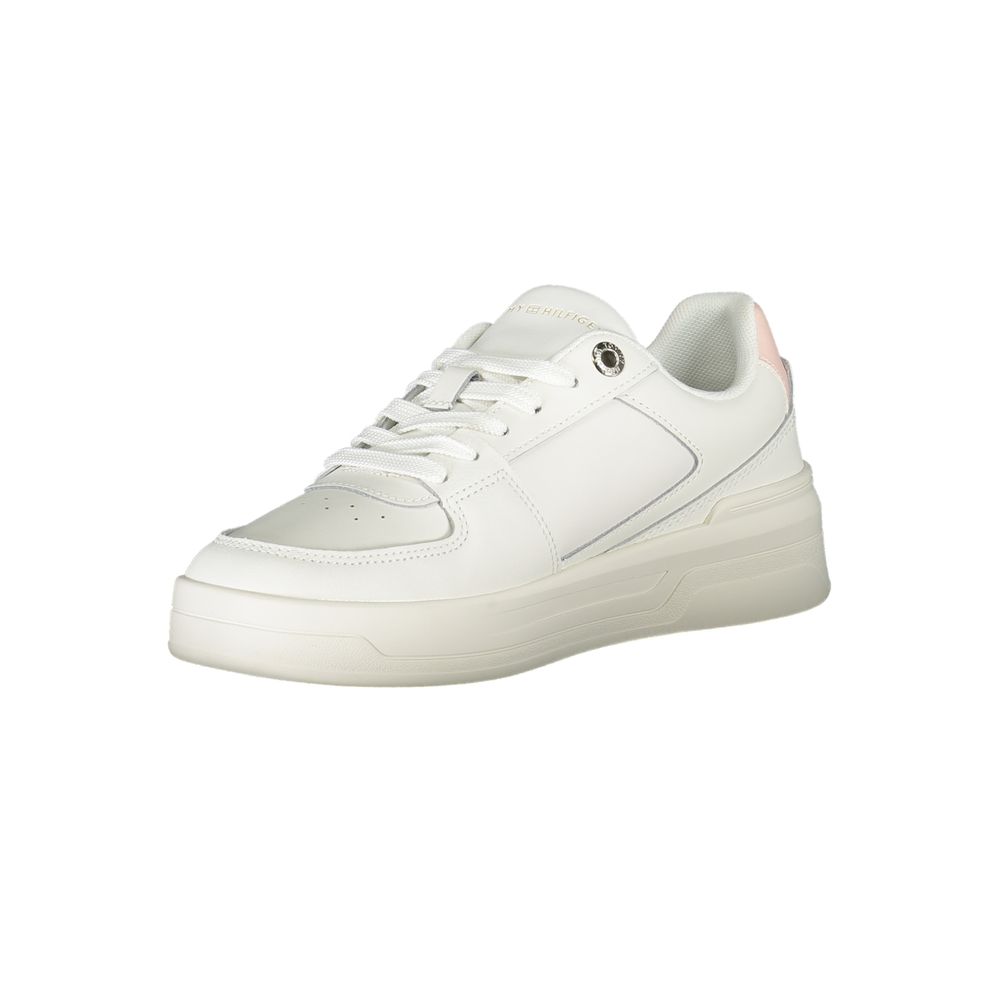 Tommy Hilfiger White Leather Women Sneaker - ClickThatClicks 