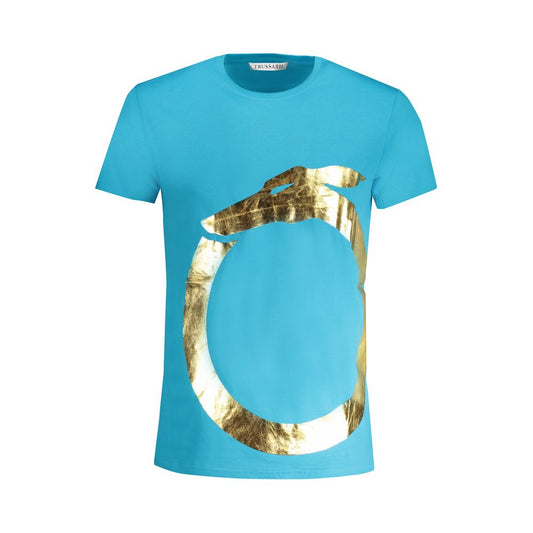 Trussardi Azzurro Cotton Men T-Shirt - ClickThatClicks 