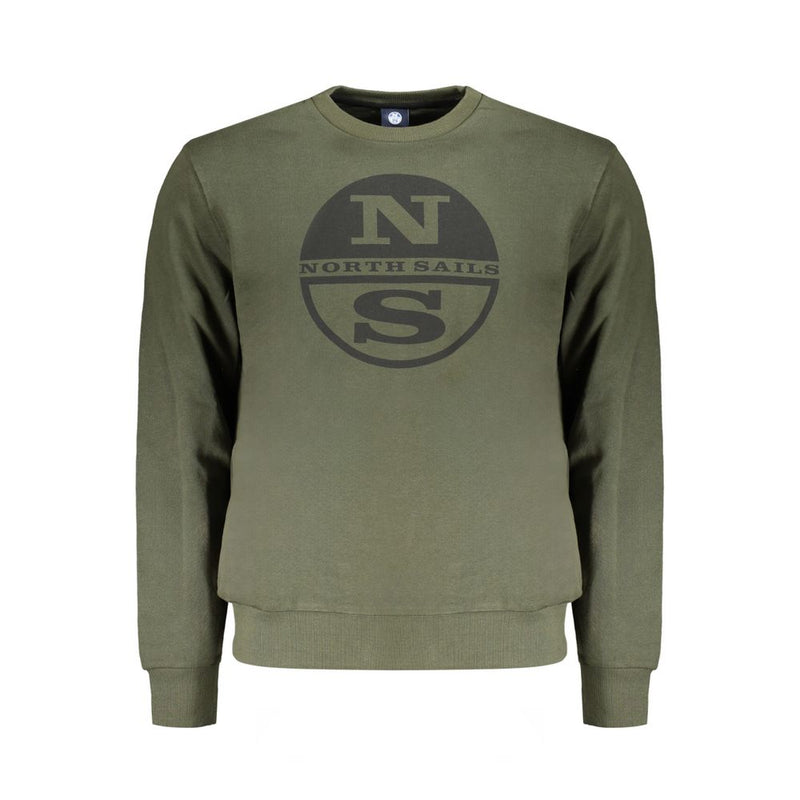 North Sails Green Cotton Men Sweater