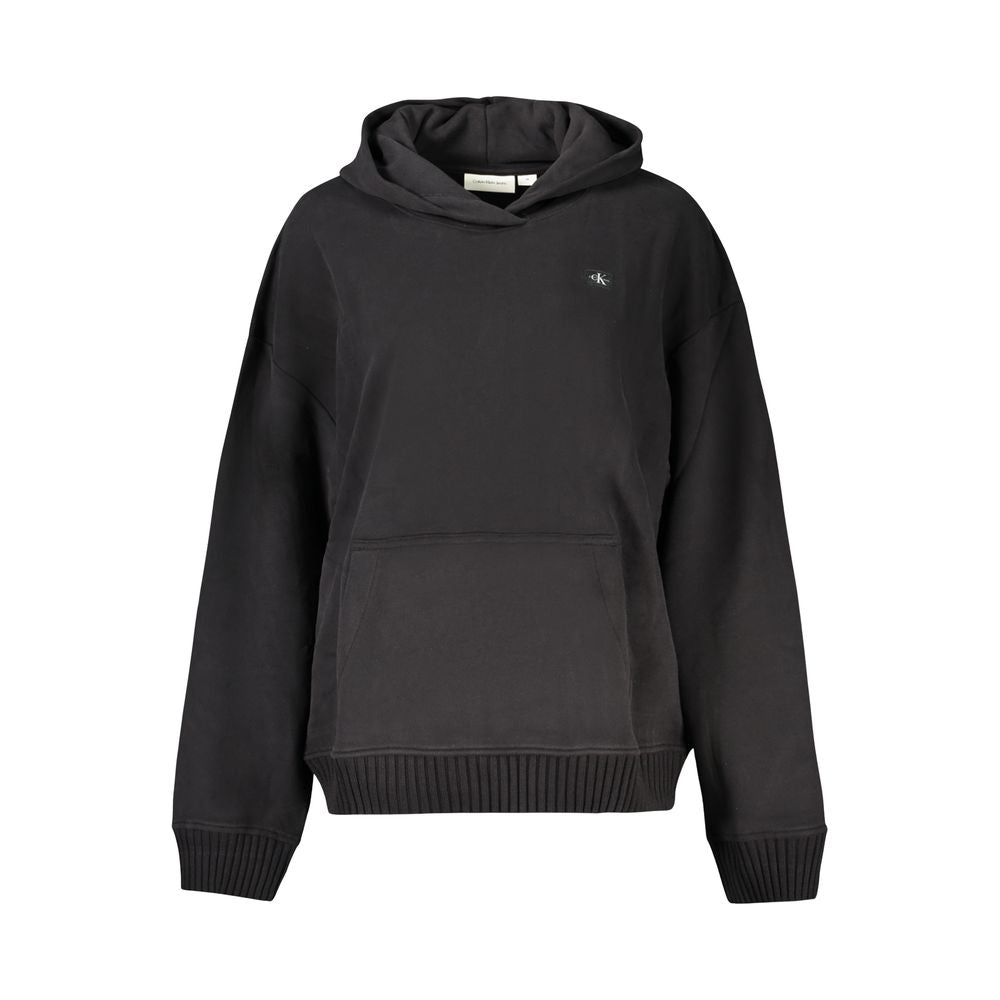 Calvin Klein Black Cotton Women Sweatshirt - ClickThatClicks 