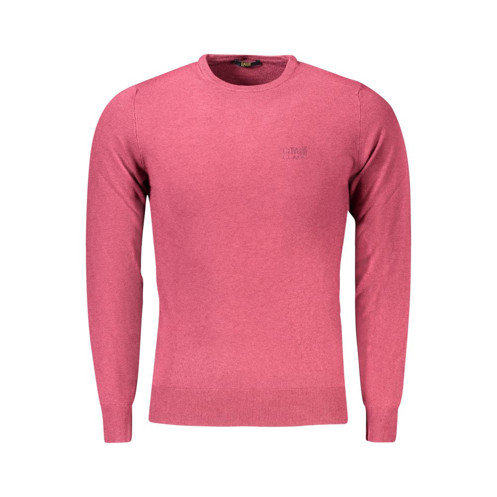 Cavalli Class Rosso Viscose Men Sweater - ClickThatClicks 