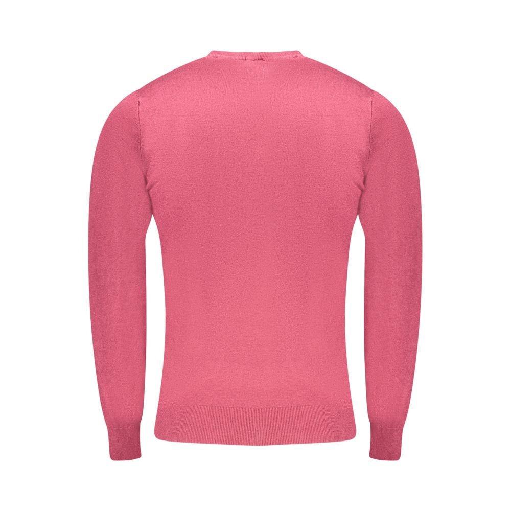 Cavalli Class Rosso Viscose Men Sweater - ClickThatClicks 