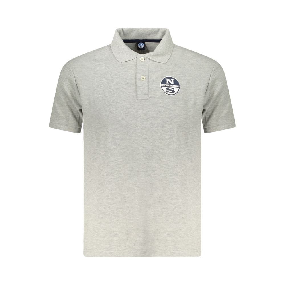 North Sails Grigio Cotton Men Polo - ClickThatClicks 