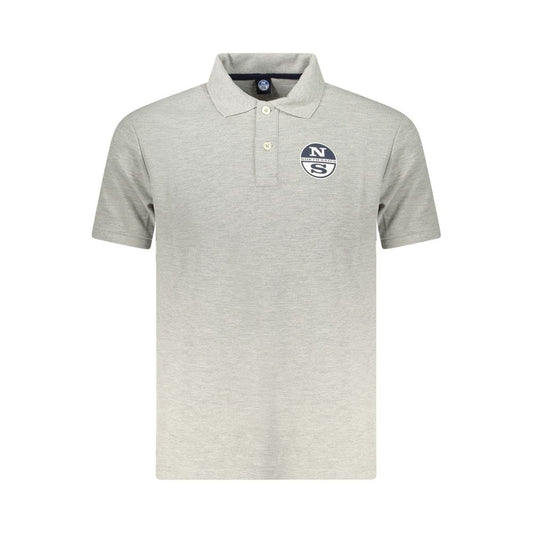North Sails Grigio Cotton Men Polo - ClickThatClicks 