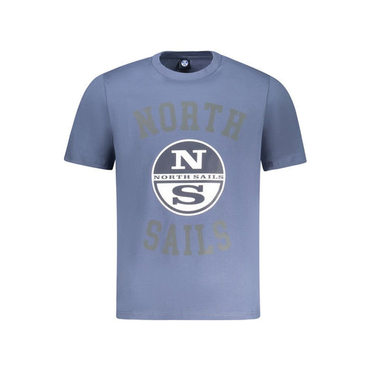 North Sails Blue Cotton Men T-Shirt - ClickThatClicks 