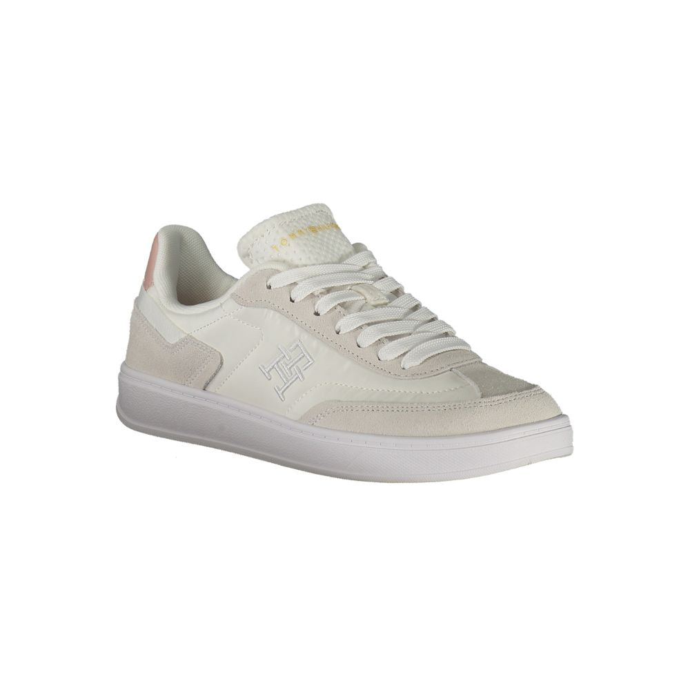 Tommy Hilfiger White Polyurethane Women Sneaker - ClickThatClicks 