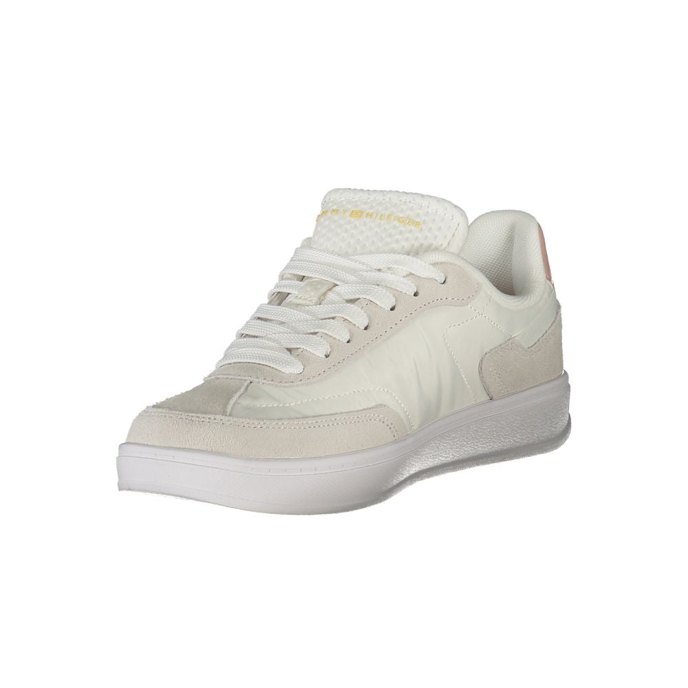 Tommy Hilfiger White Polyurethane Women Sneaker - ClickThatClicks 