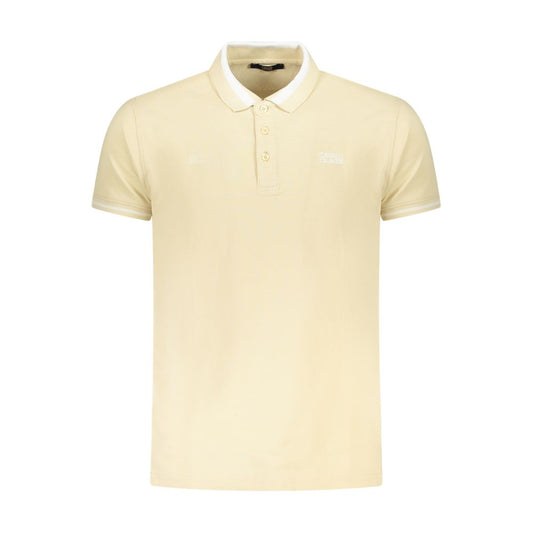 Cavalli Class Beige Cotton Men Polo Shirt - ClickThatClicks 