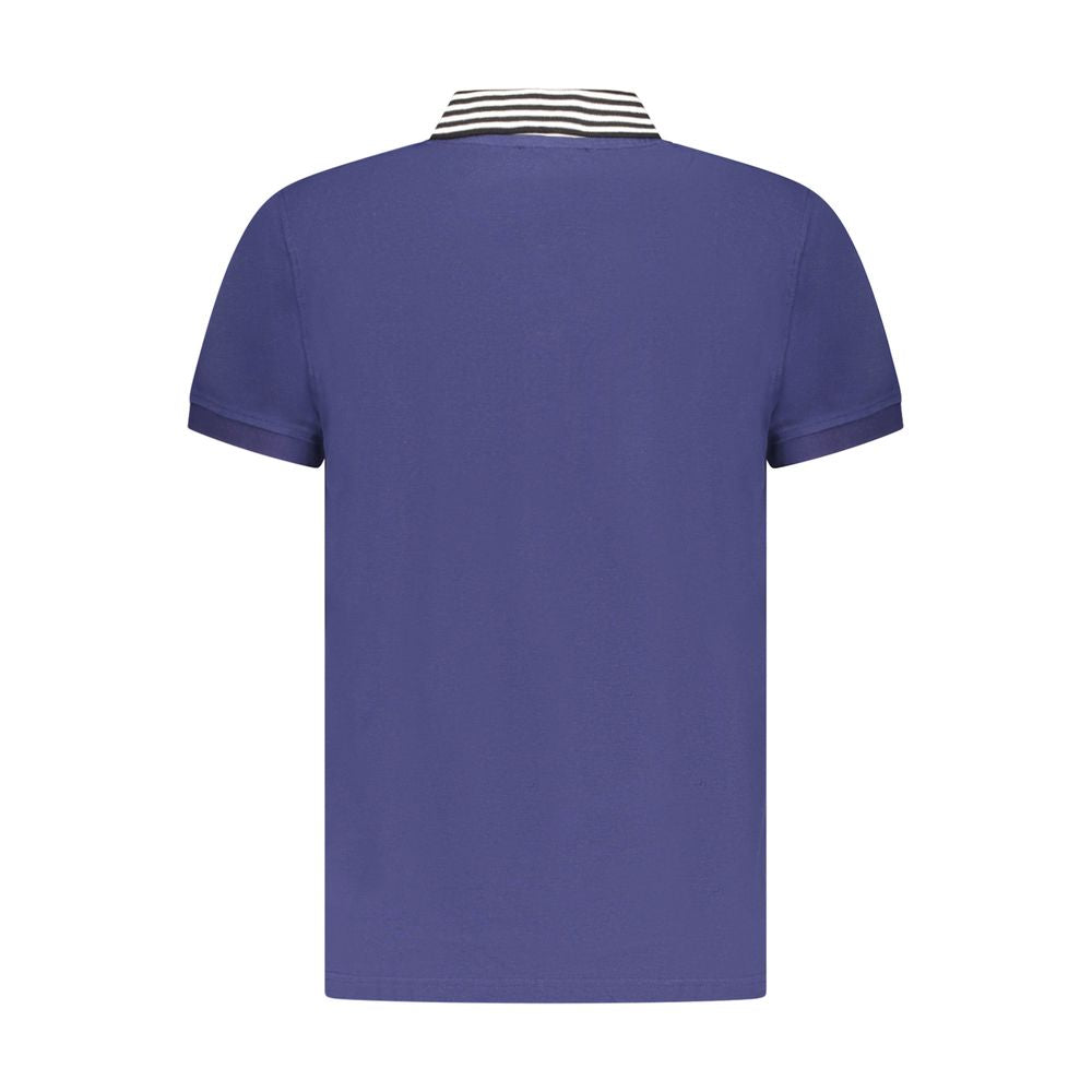 Cavalli Class Blu Cotton Men Polo - ClickThatClicks 