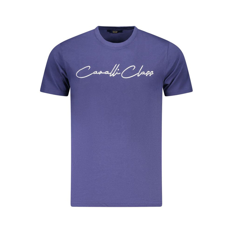 Cavalli Class Blue Cotton Men T-Shirt