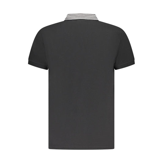 Cavalli Class Black Cotton Men Polo Shirt - ClickThatClicks 