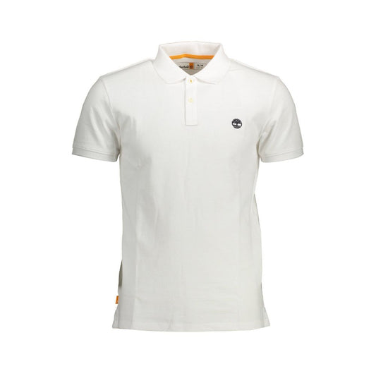 Timberland White Cotton Men Polo Shirt - ClickThatClicks 