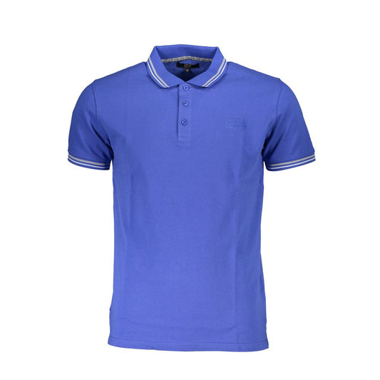 Cavalli Class Blu Cotton Men Polo - ClickThatClicks 