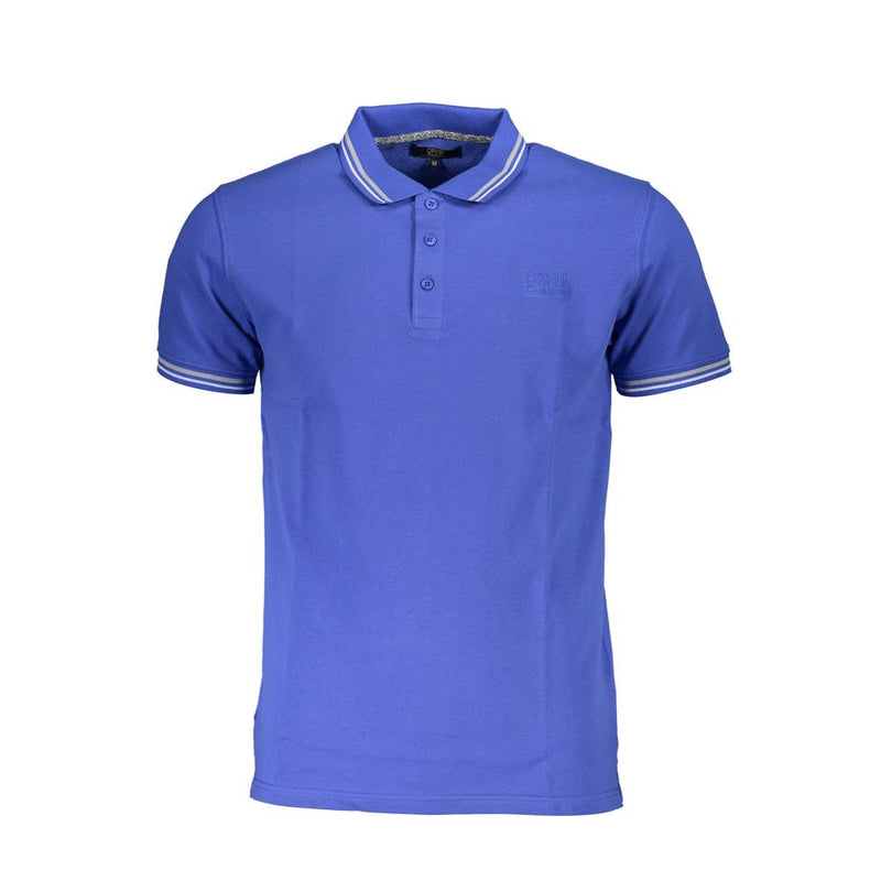 Cavalli Class Blue Cotton Men Polo Shirt