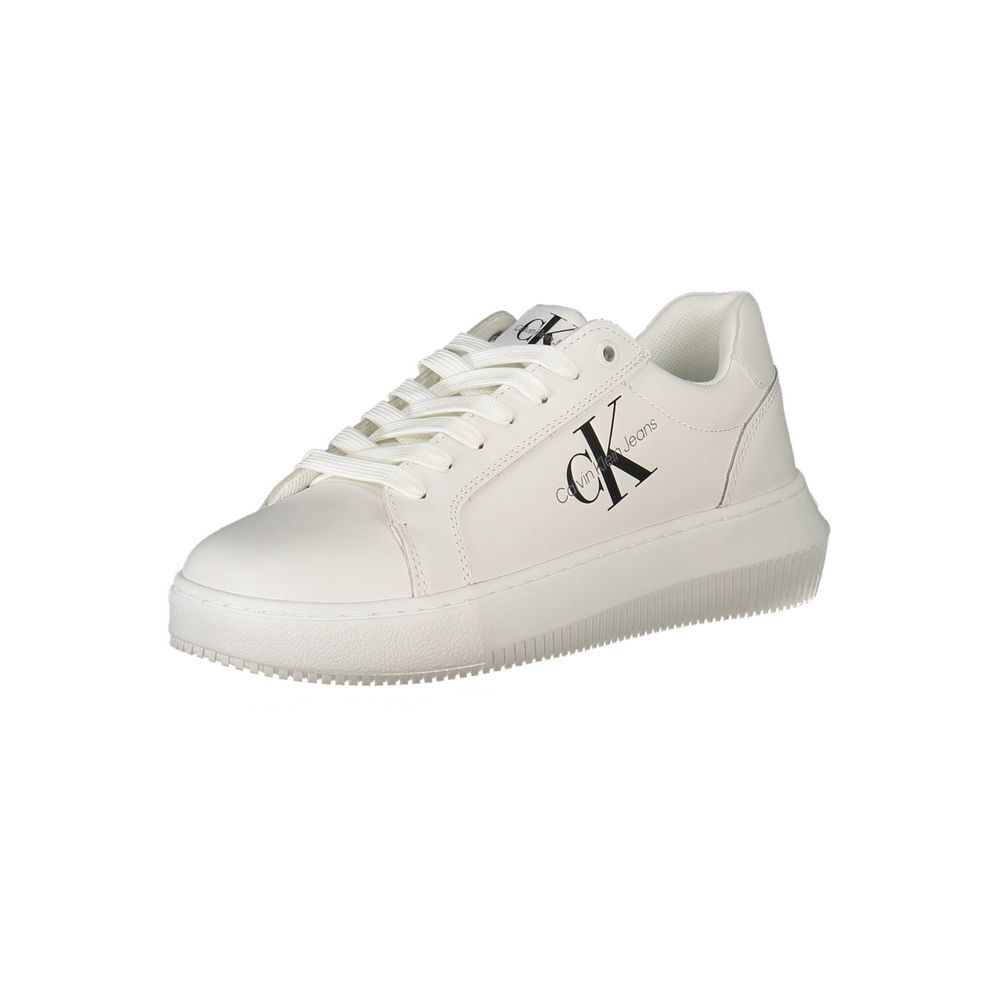 Calvin Klein White Polyester Women Sneaker - ClickThatClicks 