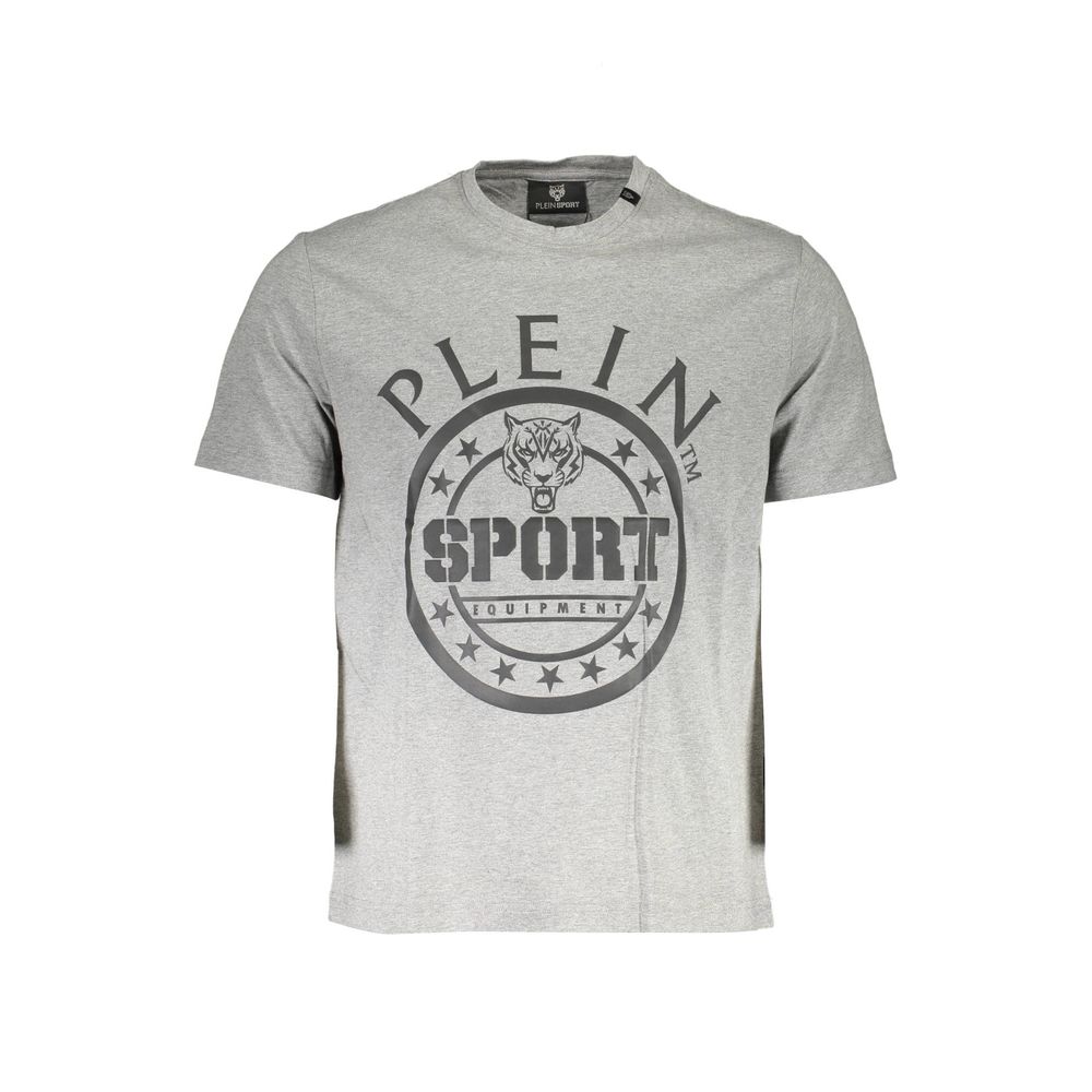 Plein Sport Grigio Cotton Men T-Shirt - ClickThatClicks 