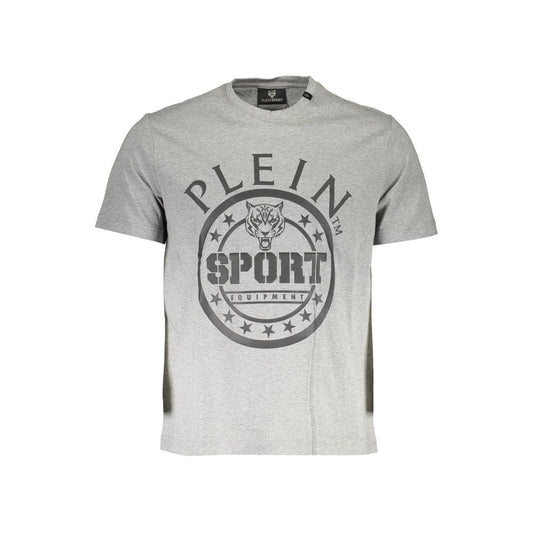 Plein Sport Grigio Cotton Men T-Shirt - ClickThatClicks 