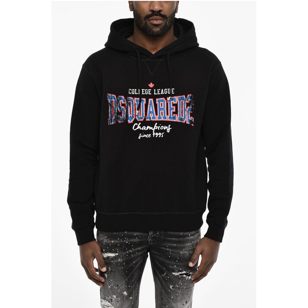 Dsquared² Cotton Hoodie with Frontal Printed