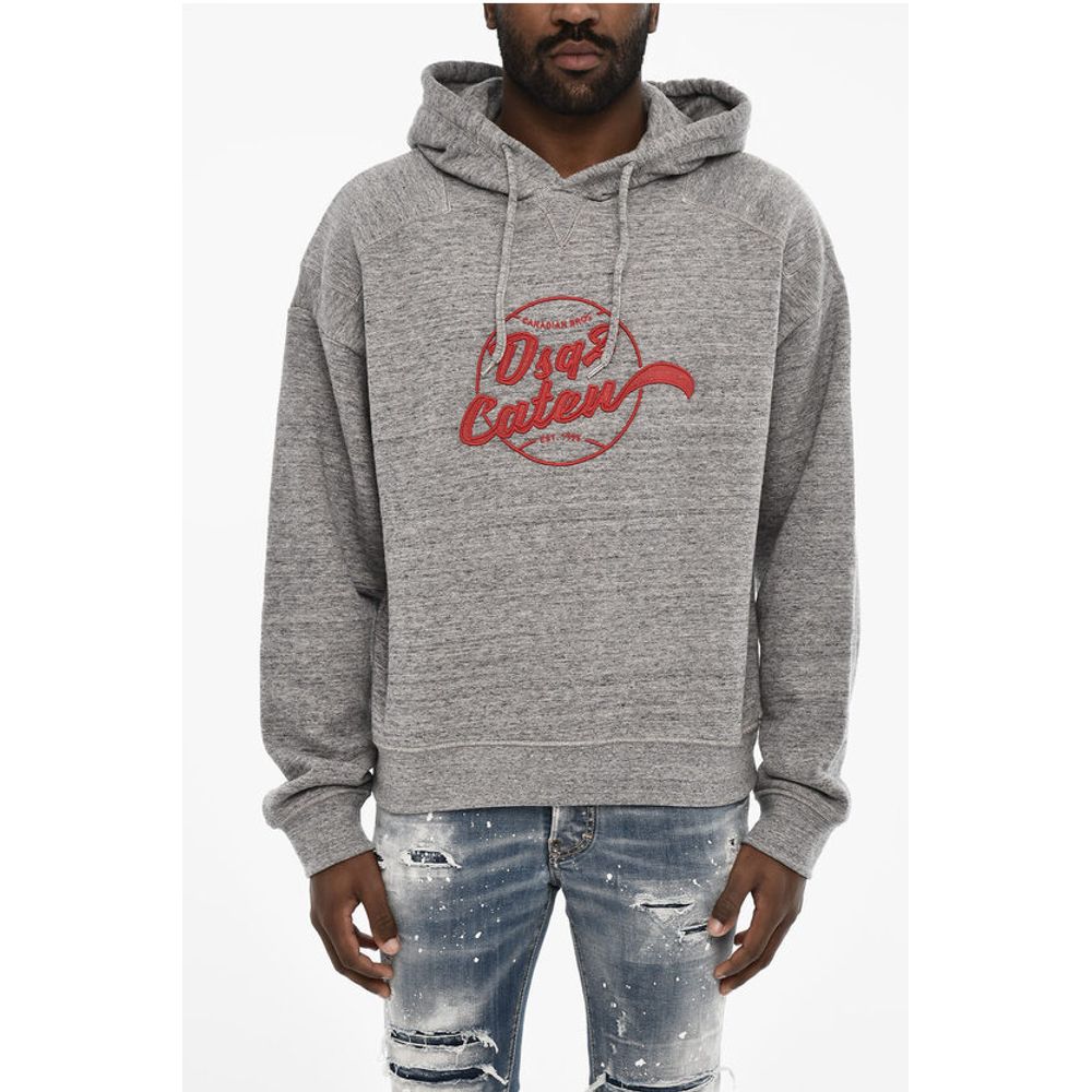 Dsquared² Cotton Hoodie with Embossed Logo