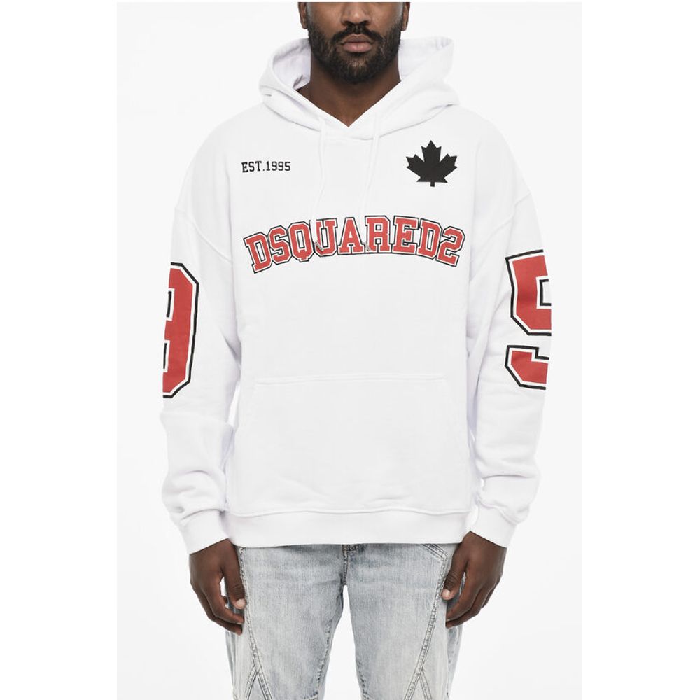 Dsquared² Cotton Hoodie with Patch Pocket