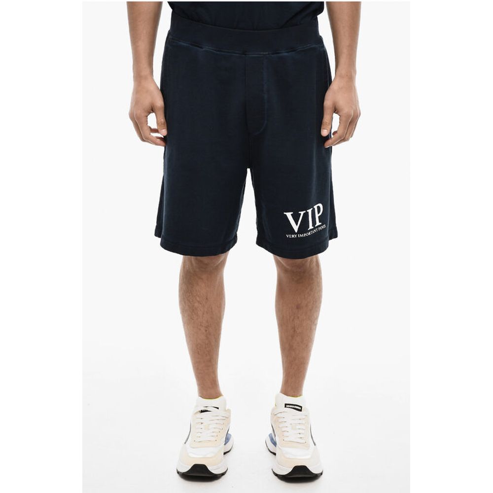 Dsquared² Cotton Shorts with Hem Print