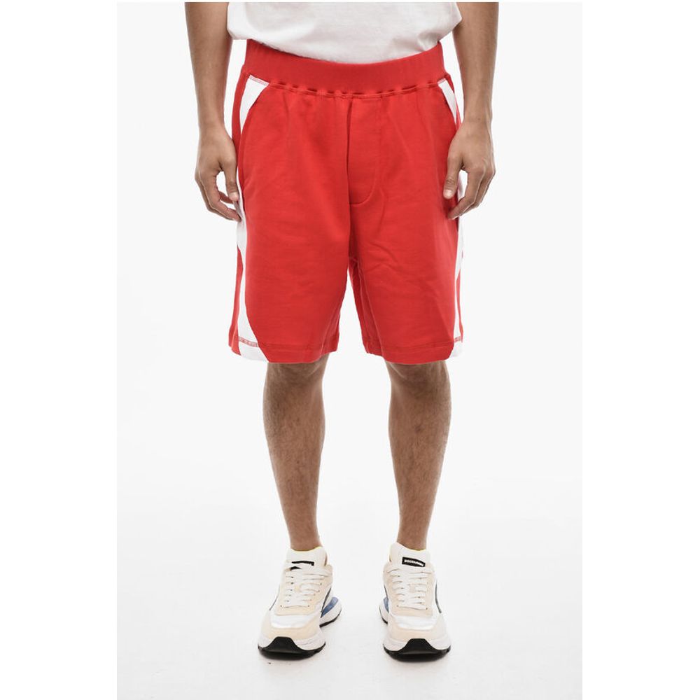 Dsquared² Cotton Shorts with Contrasting Side bands