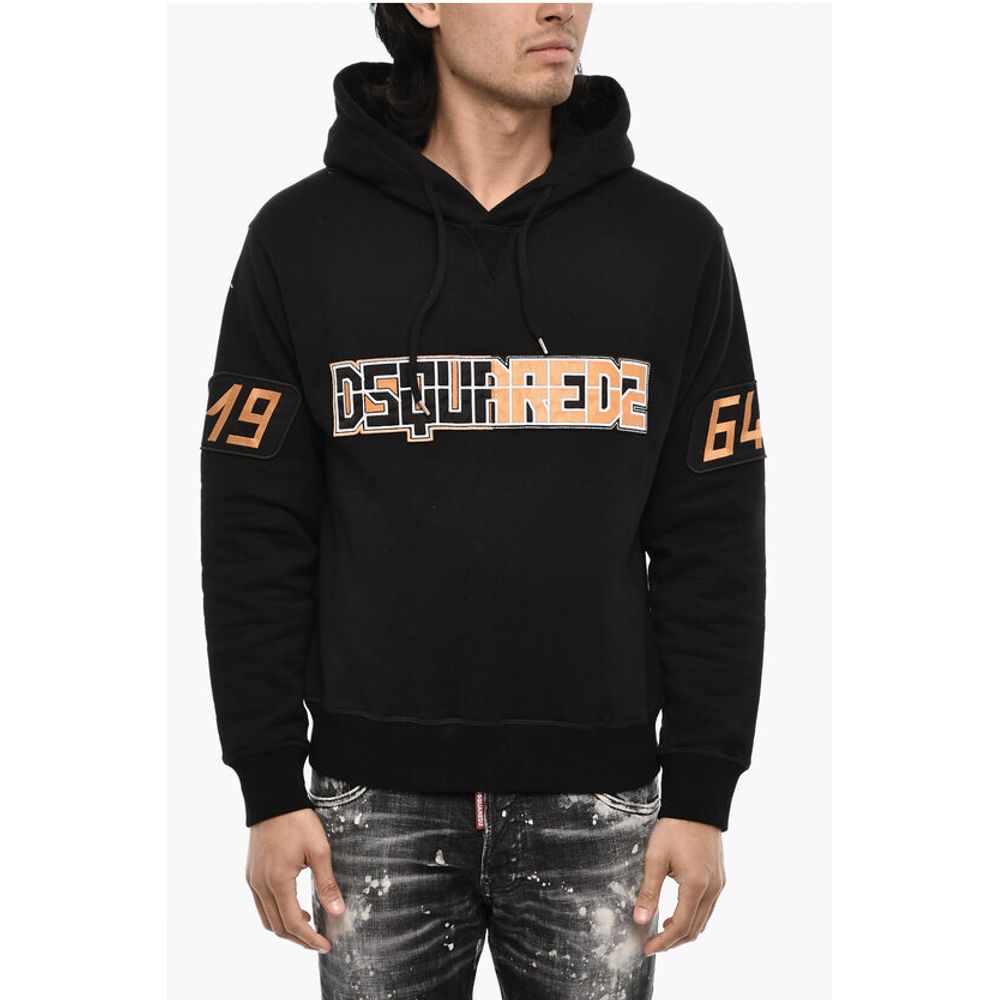 Dsquared² Cotton Hoodie with Embossed Logo