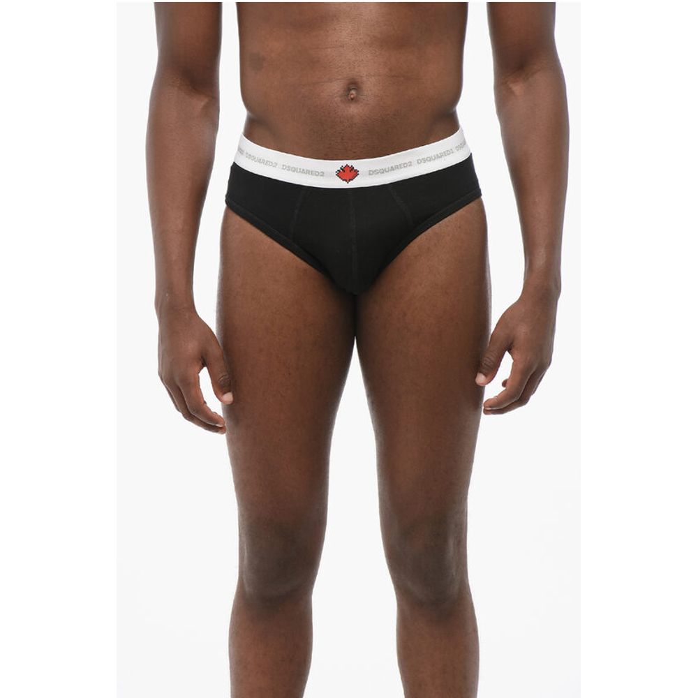 Dsquared² Cotton Blend Slip with Logoed Elastic Waistband