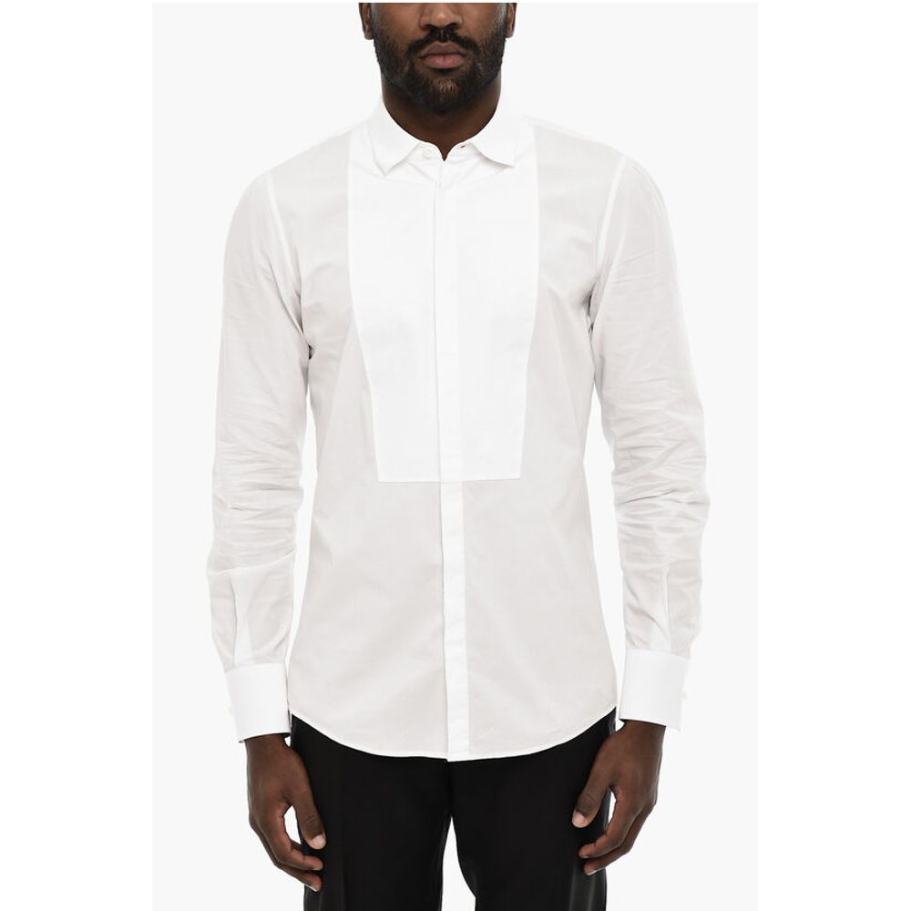 Dsquared² Poplin Cotton Shirt with Spread Collar