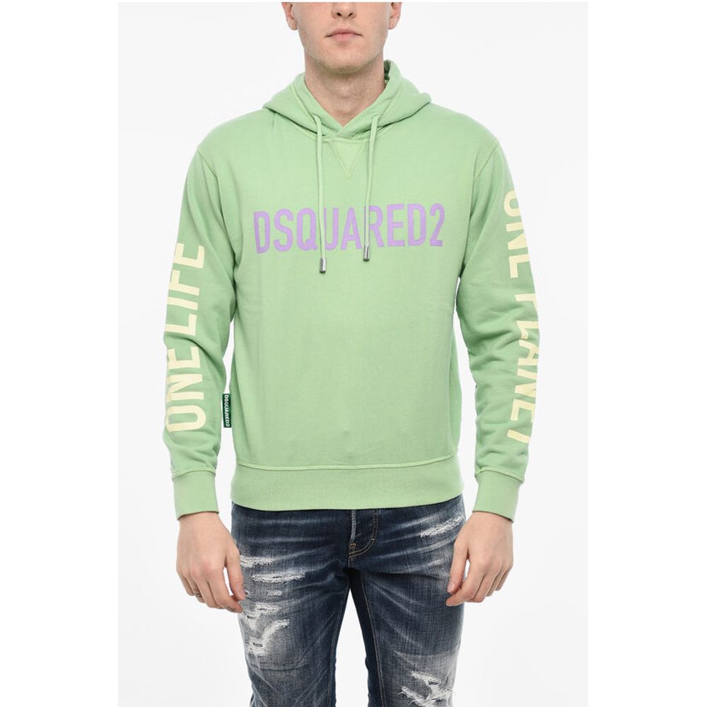 Dsquared² Cotton Hoodie with Prints