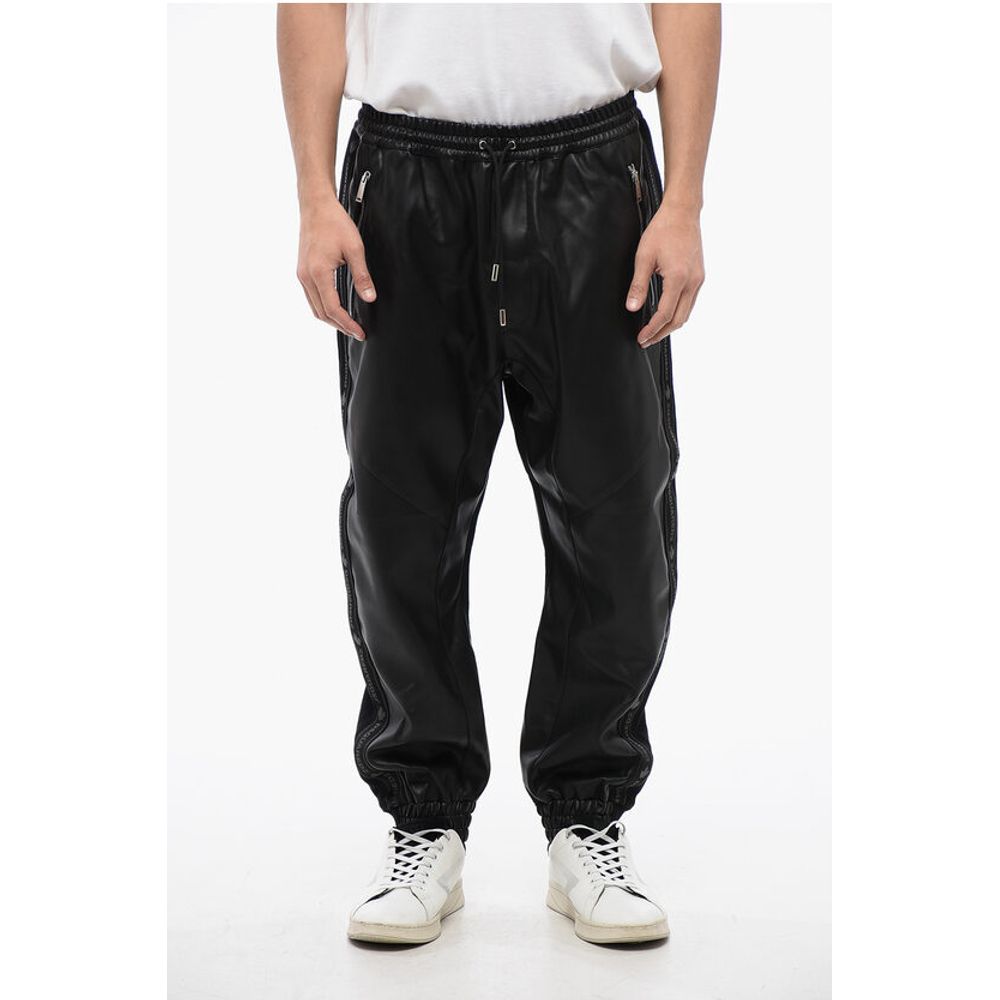 Dsquared² Eco-leather and Jersey HYBRID SWAG Track Pants