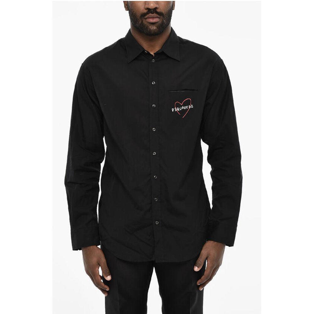 Dsquared² Dropped Shoulder Shirt with Contrasting Logo
