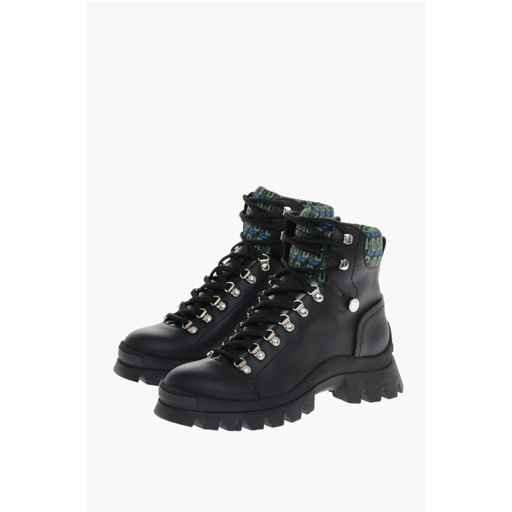 Dsquared² Trecking Boots with Monogram Fabbric Inserts