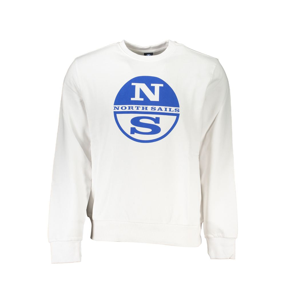 North Sails White Cotton Men's Sweatshirt - ClickThatClicks 