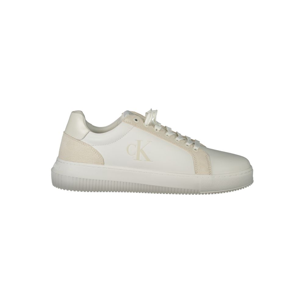 Calvin Klein White Polyurethane Men Sneaker - ClickThatClicks 