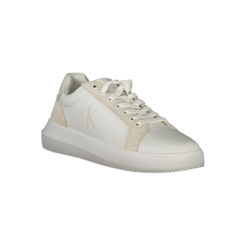 Calvin Klein White Polyurethane Men Sneaker - ClickThatClicks 