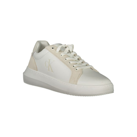 Calvin Klein White Polyurethane Men Sneaker - ClickThatClicks 