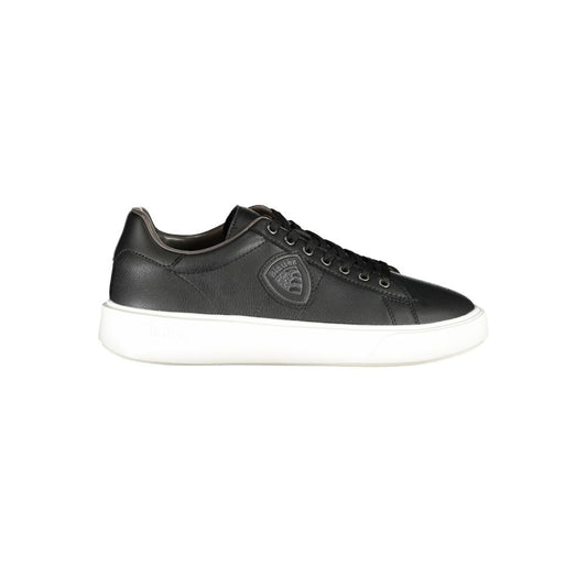 Blauer Black Polyurethane Men's Sneaker - ClickThatClicks 