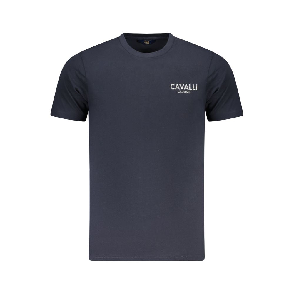 Cavalli Class Blu Cotton Men T-Shirt - ClickThatClicks 