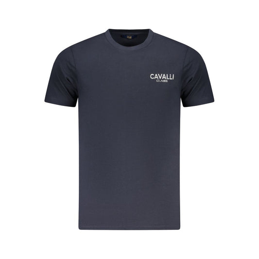 Cavalli Class Blu Cotton Men T-Shirt - ClickThatClicks 