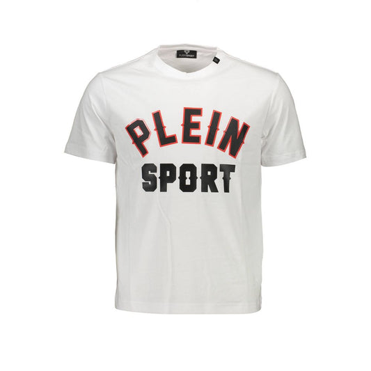 Plein Sport White Cotton Men T-Shirt - ClickThatClicks 
