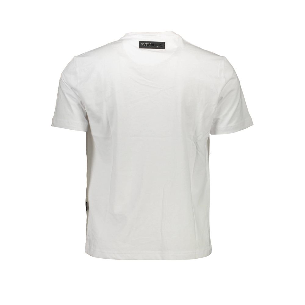 Plein Sport White Cotton Men T-Shirt - ClickThatClicks 