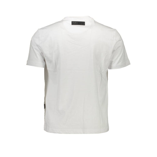 Plein Sport White Cotton Men T-Shirt - ClickThatClicks 